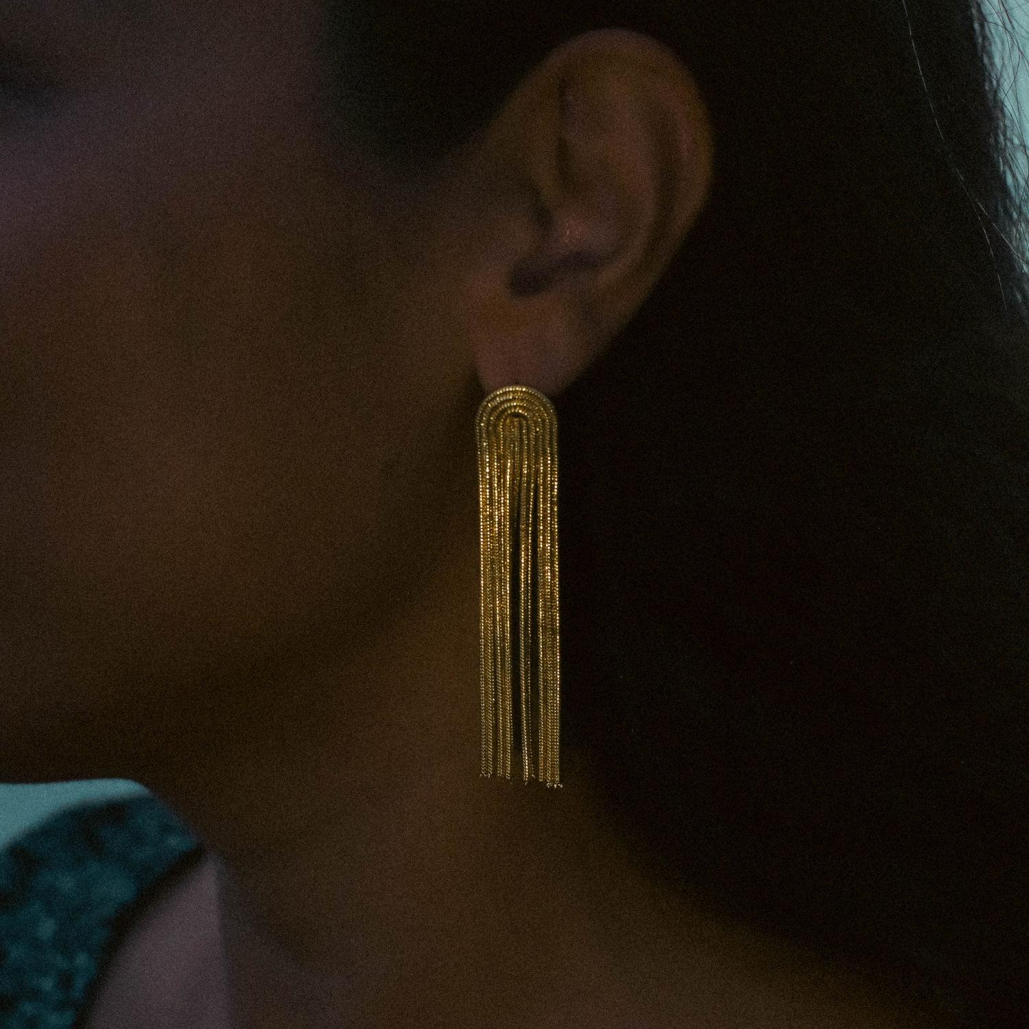 LYRA Golden Fringe Earrings