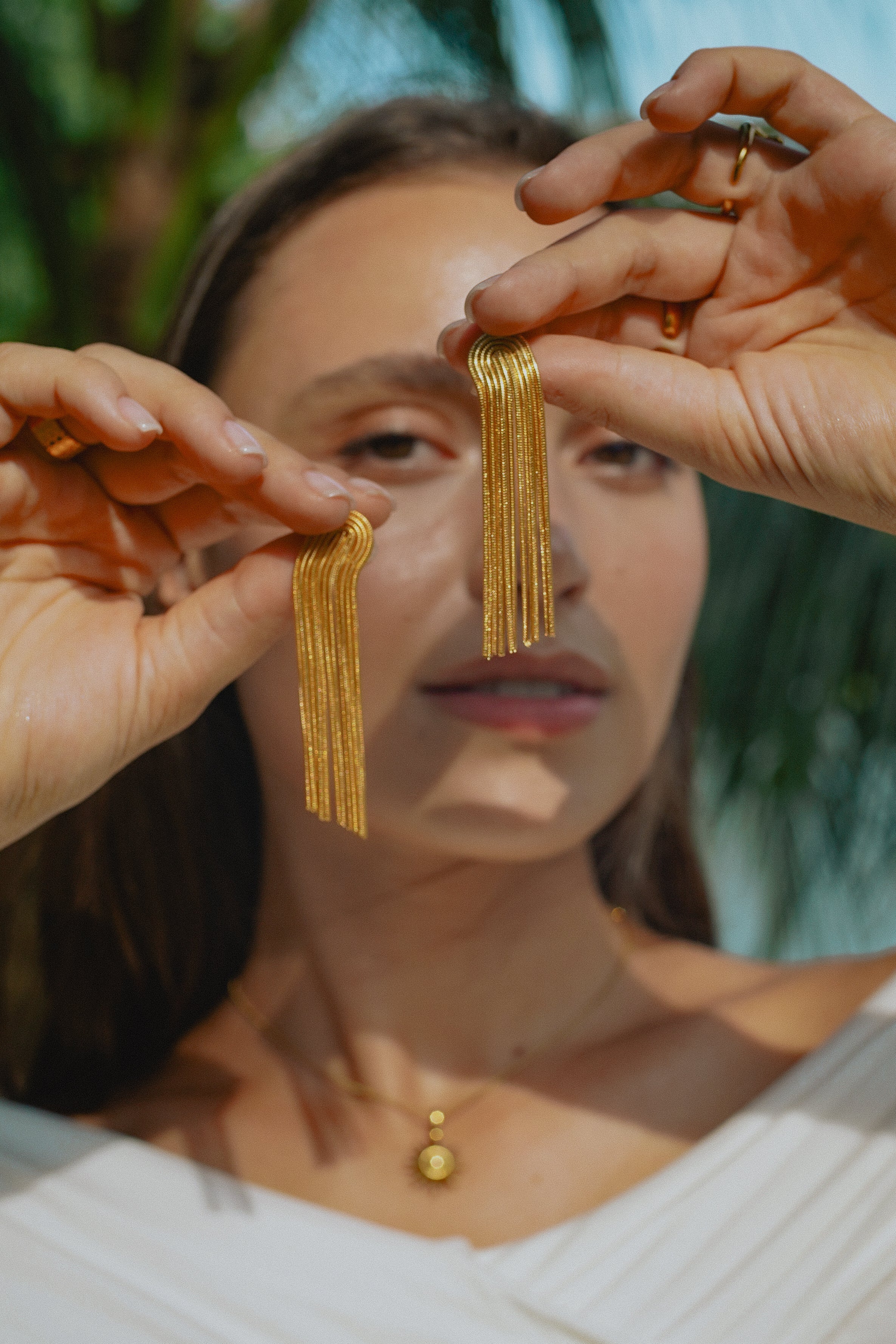 LYRA Golden Fringe Earrings