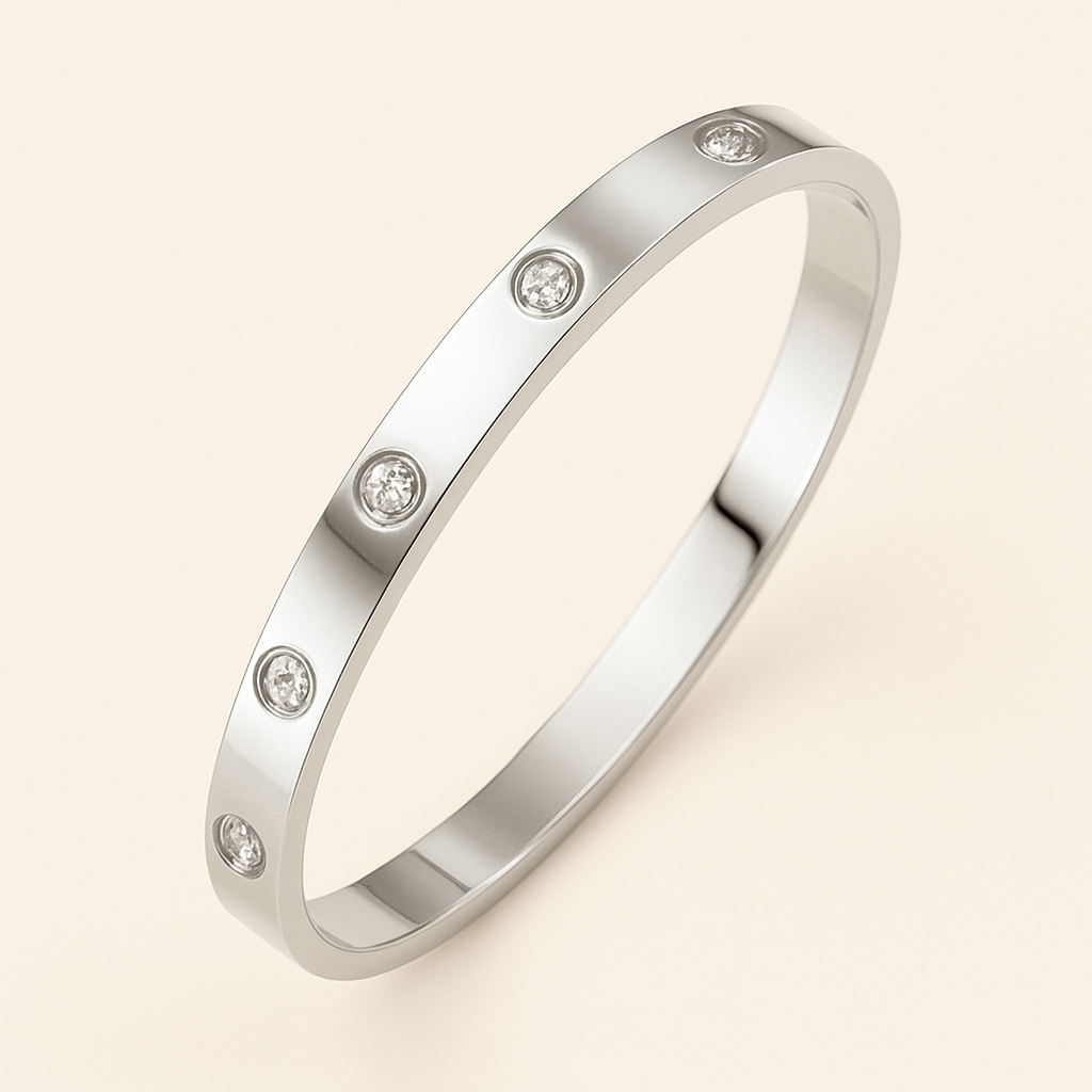 FINET Luxury Bracelet with Zirconia