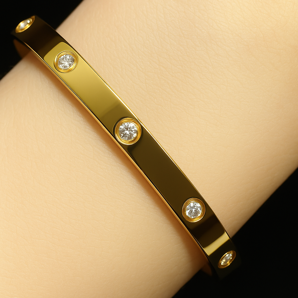 FINET Luxury Bracelet with Zirconia