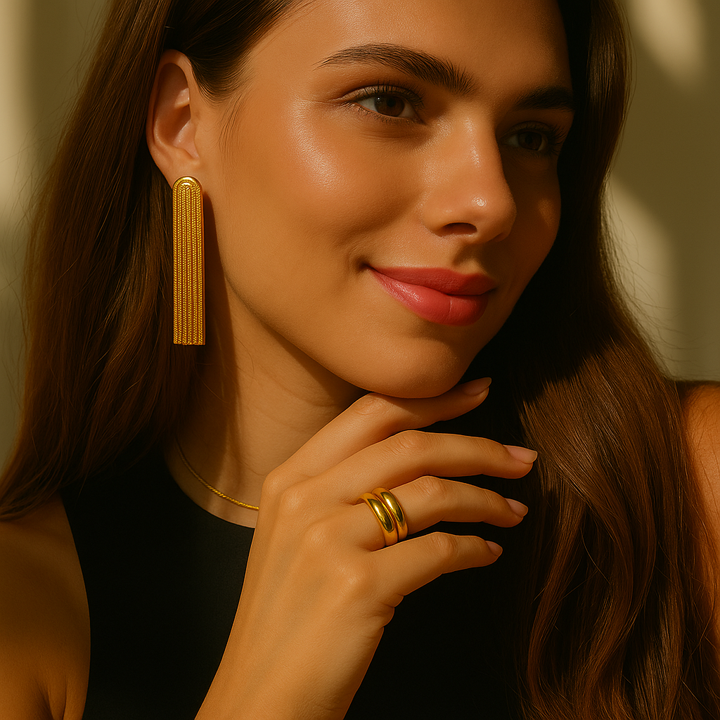 LYRA Golden Fringe Earrings
